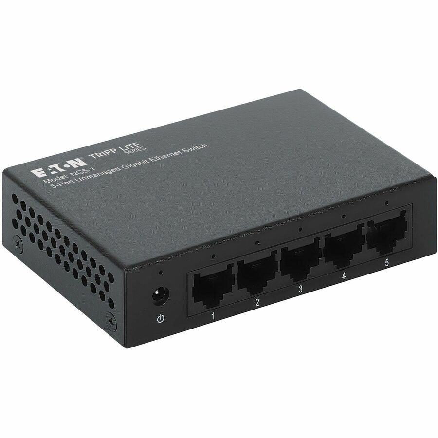 Eaton Tripp Lite Series 5-Port 10/100/1000 Mbps Desktop Gigabit Ethernet Unmanaged Switch, Metal Enclosure — NG5-1
