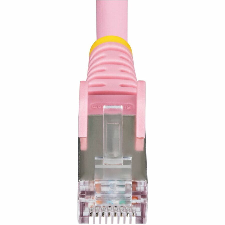 StarTech.com 25ft Pink CAT6a Ethernet Cable, Snagless RJ45, 10G, 100W PoE, S/FTP, LSZH, 27AWG Bare Copper, 500MHz, Shielded Network Cord — NLPN-25F-CAT6A-PATCH