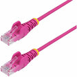 StarTech.com 15ft Pink Slim CAT6 Ethernet Cable, Slim Snagless RJ45, UTP, LSZH, 28AWG Bare Copper, Slim Network Patch Cord, Fluke Tested — N6PAT15PKS