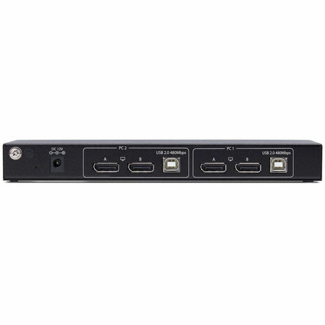 StarTech.com 2-Port Dual-Monitor DisplayPort KVM Switch with Dual View Video Matrix, 4K 60Hz, 4x USB Hub Ports, TAA Compliant — P2ADD121D-KVM-SWITCH
