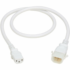 Eaton Tripp Lite Series PDU Power Cords, C13 to P-Lock C14 - Heavy-Duty, 15A, 250V, 14 AWG, 3 ft. (0.9 m), White, 6 Pack — P005-E03-AWH-6