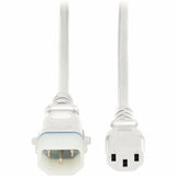 Eaton Tripp Lite Series PDU Power Cords, C13 to P-Lock C14 - Heavy-Duty, 15A, 250V, 14 AWG, 3 ft. (0.9 m), White, 6 Pack — P005-E03-AWH-6
