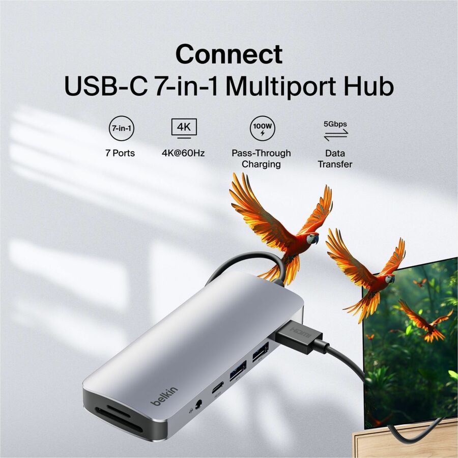 Belkin Connect USB-C 7-in-1 Multiport Hub Adapter — AVC009fqSGY-V2