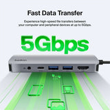 Belkin Connect USB-C 7-in-1 Multiport Hub Adapter — AVC009fqSGY-V2