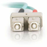 C2G-3m SC-SC 10Gb 50/125 OM3 Duplex Multimode PVC Fiber Optic Cable - Aqua — 33059