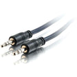C2G 50ft 3.5mm Stereo Audio Cable with Low Profile Connectors - Plenum Rated - Aux Cable - M/M — 40518