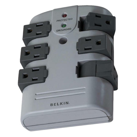 Belkin 6 Outlet Pivot Plug Surge Protector - Wall Mounted - 1080 Joules — BP106000
