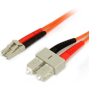 StarTech.com 1m Fiber Optic Cable - Multimode Duplex 62.5/125 LSZH Fiber Jumper Cord - LC/SC — FIBLCSC1