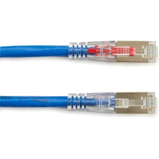 Black Box CAT6A 650-MHz Locking Snagless Patch Cable S/FTP CM PVC BL 7FT — C6APC80S-BL-07