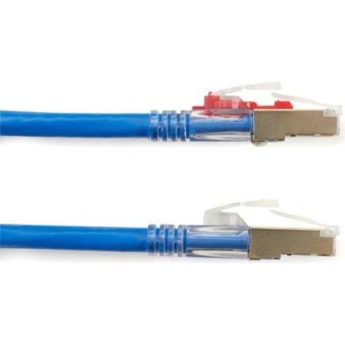 Black Box CAT6A 650-MHz Locking Snagless Patch Cable S/FTP CM PVC BL 7FT — C6APC80S-BL-07