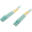 Eaton Tripp Lite Series 10Gb/40Gb/100Gb Duplex Multimode 50/125 OM4 LSZH Fiber Patch Cable (LC/LC), Aqua, 1M (3.3 ft.) — N820-01M-OM4