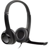 Logitech H390 Wired Headset for PC/Laptop, Stereo Headphones with Noise Cancelling Microphone, USB-A, In-Line Controls, Works with Chromebook — 981-000014