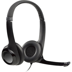 Logitech H390 Wired Headset for PC/Laptop, Stereo Headphones with Noise Cancelling Microphone, USB-A, In-Line Controls, Works with Chromebook — 981-000014