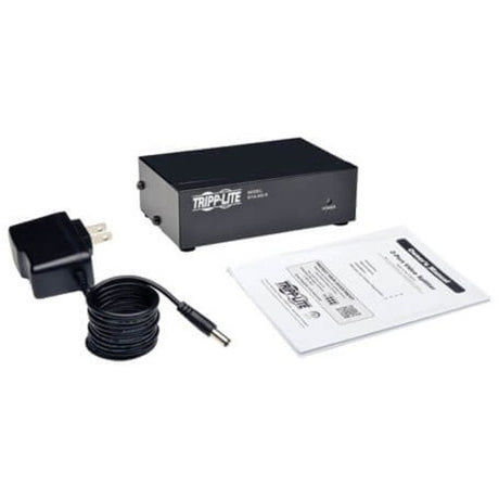Eaton Tripp Lite Series 2-Port VGA/SVGA Video Splitter with Signal Booster, High Resolution Video, 350MHz, (HD15 M/2xF) — B114-002-R
