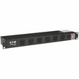 Eaton Tripp Lite Series 1U Rack-Mount Power Strip, 120V, 15A, 5-15P, 12 Right-Angle 5-15R Outlets (6 Front-Facing, 6 Rear-Facing), 15 ft. (4.57 m) Cord — RS-1215-RA