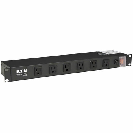 Eaton Tripp Lite Series 1U Rack-Mount Power Strip, 120V, 15A, 5-15P, 12 Right-Angle 5-15R Outlets (6 Front-Facing, 6 Rear-Facing), 15 ft. (4.57 m) Cord — RS-1215-RA