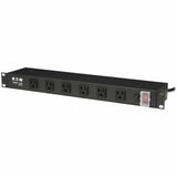 Eaton Tripp Lite Series 1U Rack-Mount Power Strip, 120V, 15A, 5-15P, 12 Right-Angle 5-15R Outlets (6 Front-Facing, 6 Rear-Facing), 15 ft. (4.57 m) Cord — RS-1215-RA
