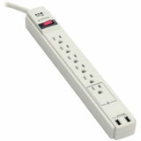 Eaton Tripp Lite Series Protect It! 6-Outlet Surge Protector, 6 ft. (1.83 m) Cord, 990 Joules, 2 x USB Charging ports (2.1A), Gray Housing — TLP606USB