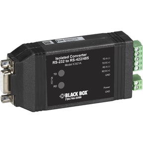 Black Box Async RS232 to RS422/485 Interface Converter - DB9 to Terminal Block — IC821A