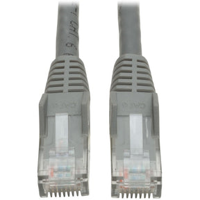 Eaton Tripp Lite Series Cat6 Gigabit Snagless Molded (UTP) Ethernet Cable (RJ45 M/M), PoE, Gray, 15 ft. (4.57 m) — N201-015-GY