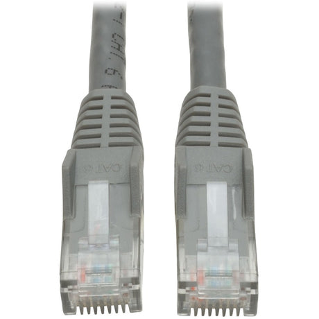 Eaton Tripp Lite Series Cat6 Gigabit Snagless Molded (UTP) Ethernet Cable (RJ45 M/M), PoE, Gray, 15 ft. (4.57 m) — N201-015-GY