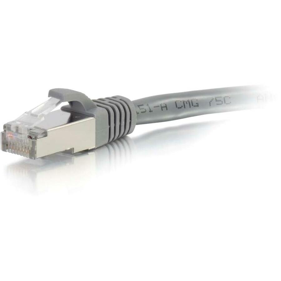 C2G-10ft Cat6 Snagless Shielded (STP) Network Patch Cable - Gray — 00783