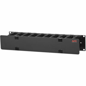 APC NetShelter Cable Management, Horizontal Cable Manager, 2U, Single Side with Cover, Black, 483 x 88 x 110 mm — AR8600A