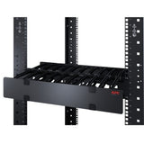 APC NetShelter Cable Management, Horizontal Cable Manager, 2U, Single Side with Cover, Black, 483 x 88 x 110 mm — AR8600A