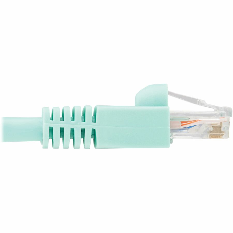 Eaton Tripp Lite Series Cat6a 10G Snagless UTP Ethernet Cable (RJ45 M/M), Aqua, 10 ft. (3.05 m) — N261-010-AQ