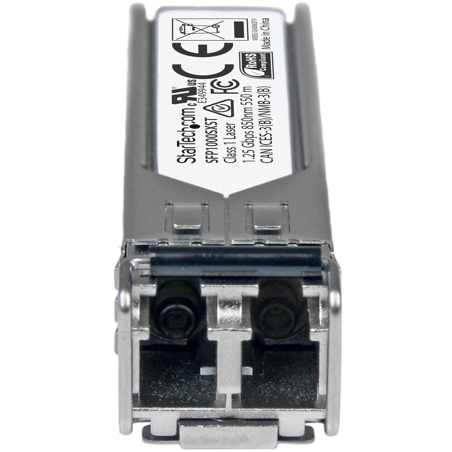 StarTech.com MSA Uncoded SFP Module - 1000BASE-SX - 1GE Gigabit Ethernet SFP 1GbE Multi Mode Fiber (MMF) Optic Transceiver - 550m DDM — SFP1000SXST