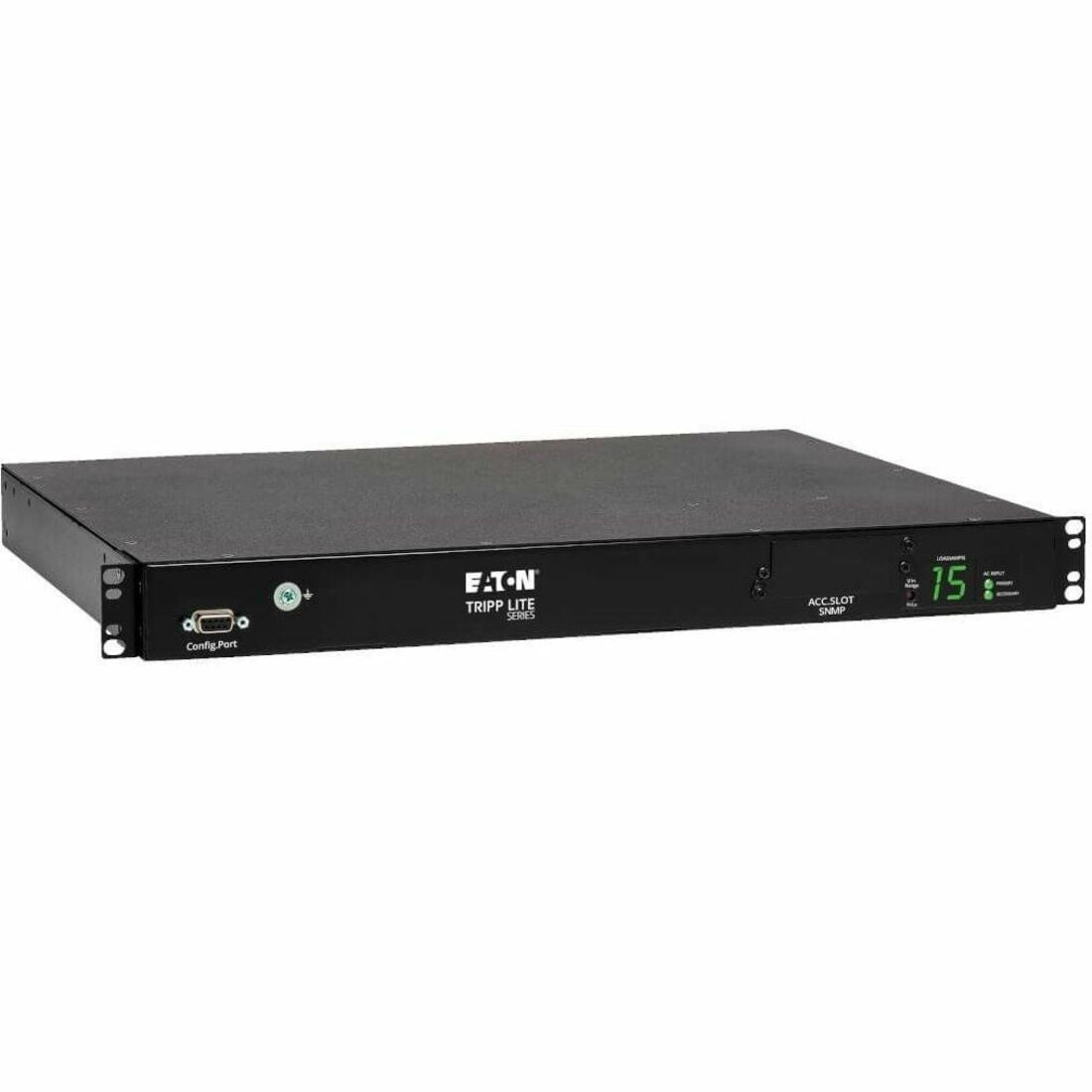 Eaton Tripp Lite Series 2.4kW Single-Phase Local Metered Automatic Transfer Switch PDU, Two 200-240V C14 Inlets, 10 C13 Outputs, 1U, TAA — PDUMH15HVAT
