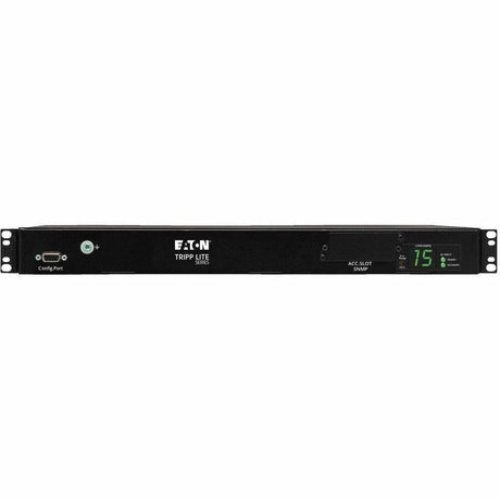 Eaton Tripp Lite Series 2.4kW Single-Phase Local Metered Automatic Transfer Switch PDU, Two 200-240V C14 Inlets, 10 C13 Outputs, 1U, TAA — PDUMH15HVAT