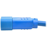Eaton Tripp Lite Series Power Cord C14 to C15 - Heavy-Duty, 15A, 250V, 14 AWG, 6 ft. (1.83 m), Blue — P018-006-ABL