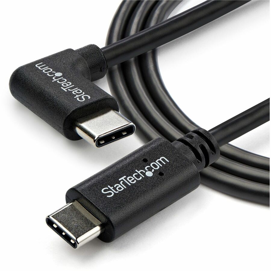 StarTech.com 1m 3 ft Right Angle USB-C Cable M/M - USB 2.0 - USB Type C Cable - 90 degree USB-C Cable - USB C to USB C Cable - USB-C Charge Cable — USB2CC1MR