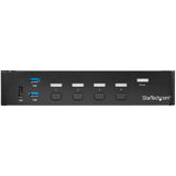 StarTech.com 4-Port DisplayPort KVM Switch - DP KVM Switch with Built-in USB 3.0 Hub for Peripherals - 4K 30 Hz — SV431DPU3A2