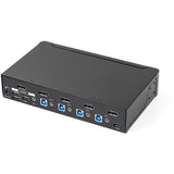 StarTech.com 4-Port DisplayPort KVM Switch - DP KVM Switch with Built-in USB 3.0 Hub for Peripherals - 4K 30 Hz — SV431DPU3A2