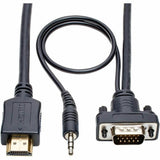 Eaton Tripp Lite Series HDMI to VGA + Audio Active Adapter Cable (HDMI to Low-Profile HD15 + 3.5 mm M/M), 15 ft. (4.6 m) — P566-015-VGA-A