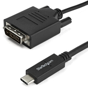 StarTech.com 3.3 ft / 1 m USB-C to DVI Cable - USB Type-C Video Adapter Cable - 1920 x 1200 - Black — CDP2DVIMM1MB