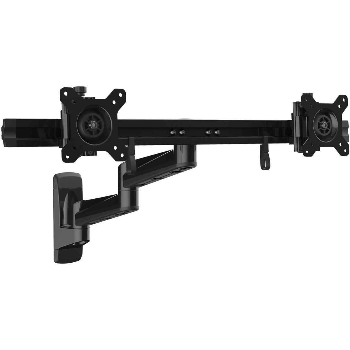 StarTech.com Wall Mount Dual Monitor Arm, Articulating Ergonomic VESA Wall Mount for 2x 24" (11lb/5kg) Screens, Adjustable Crossbar — ARMDUALWALL