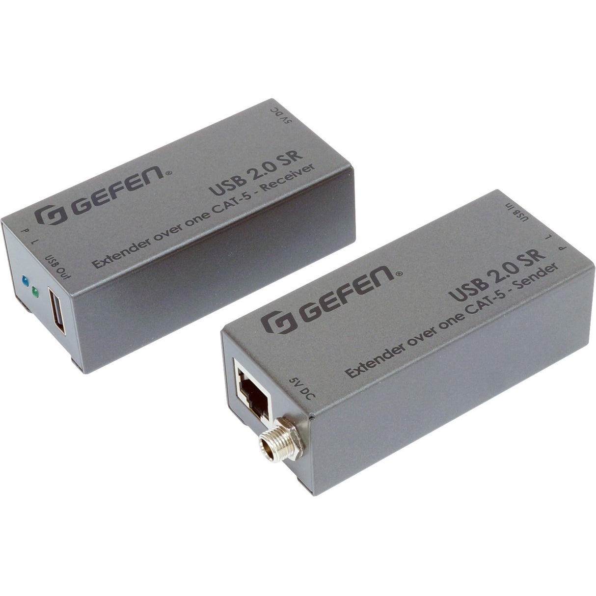 Gefen USB 2.0 SR Extender Over One CAT-5 Cable — EXT-USB2.0-SR