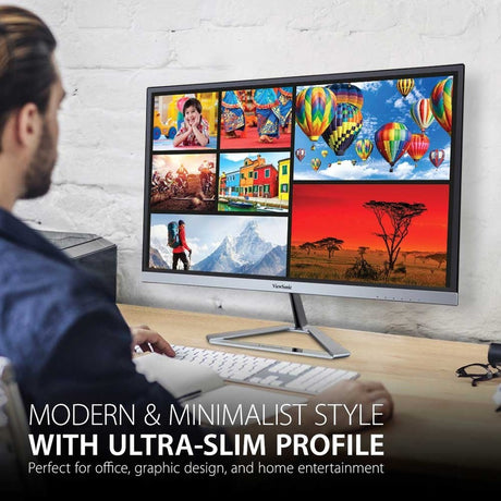 ViewSonic VX2476-SMHD 24 Inch 1080p IPS Monitor with FreeSync, Ultra-Thin Bezels, HDMI and DisplayPort — VX2476-SMHD