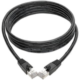 Eaton Tripp Lite Series Cat6a 10G Snagless Shielded STP Ethernet Cable (RJ45 M/M), PoE, Black, 7 ft. (2.13 m) — N262-007-BK