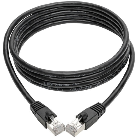 Eaton Tripp Lite Series Cat6a 10G Snagless Shielded STP Ethernet Cable (RJ45 M/M), PoE, Black, 7 ft. (2.13 m) — N262-007-BK