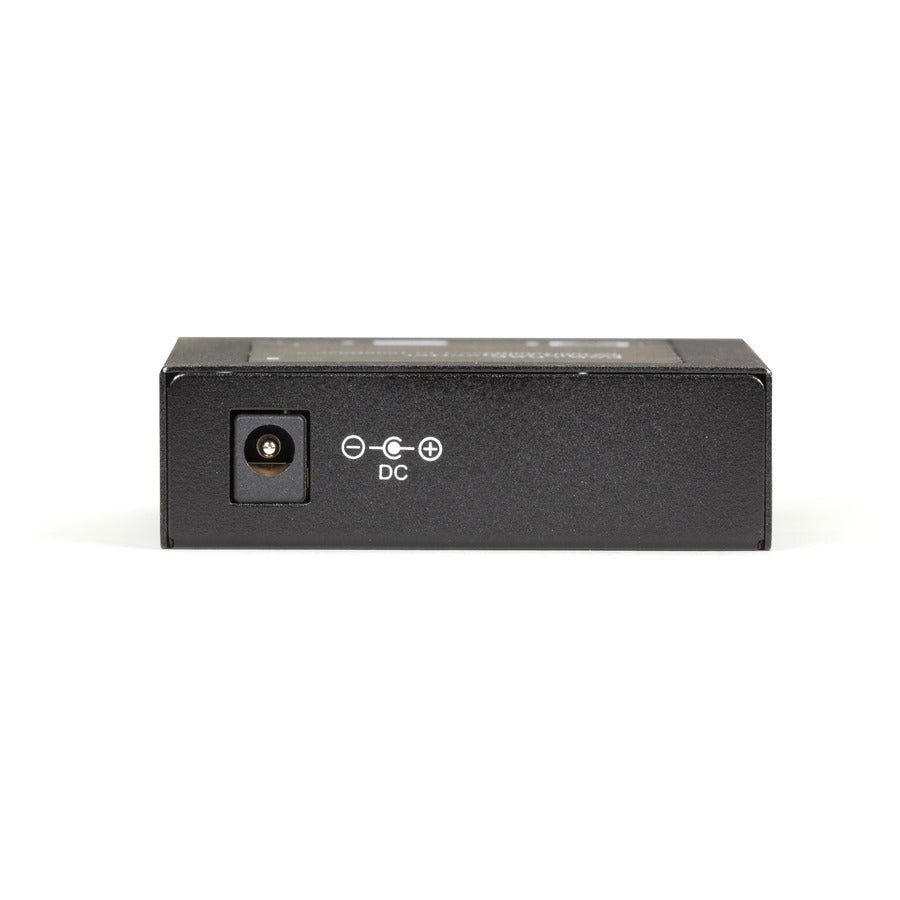 Black Box Gb ETH PoE+ MED CONV 10/100/1000-Mbps COP to 1000-Mbps FBR SFP — LPS535A-SFP