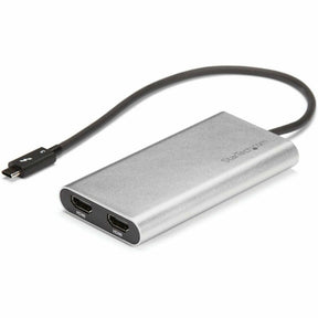 StarTech.com Thunderbolt 3 to Dual HDMI 2.0 Adapter - 4K 60Hz Dual Monitor TB3 HDMI Video Adapter - Thunderbolt 3 Certified -Mac & Windows — TB32HD24K60