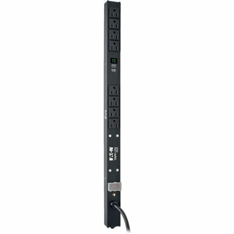 Eaton Tripp Lite Series 1.5kW Single-Phase Local Metered PDU, 100-127V Outlets (8 5-15R), 5-15P, 15 ft. (4.57 m) Cord, 0U Vertical, 24 in. — PDUMV15-24