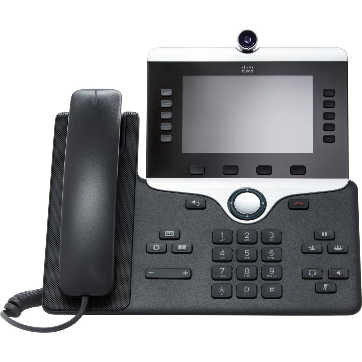 Cisco 8845 IP Phone - Corded/Cordless - Corded - Bluetooth - Wall Mountable, Tabletop - Charcoal - TAA Compliant — CP-8845-3PW-NA-K9=