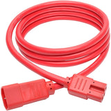 Eaton Tripp Lite Series Power Cord C14 to C15 - Heavy-Duty, 15A, 250V, 14 AWG, 6 ft. (1.83 m), Red — P018-006-ARD
