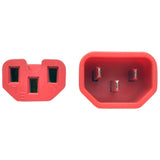 Eaton Tripp Lite Series Power Cord C14 to C15 - Heavy-Duty, 15A, 250V, 14 AWG, 6 ft. (1.83 m), Red — P018-006-ARD
