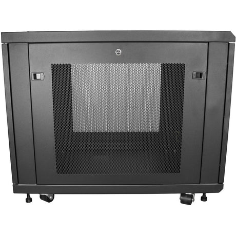 StarTech.com 12U 19" Server Rack Cabinet 4 Post Adjustable Depth 2-30" w/Casters/Cable Management/1U Shelf, Locking Doors and Side Panels — RK1233BKM